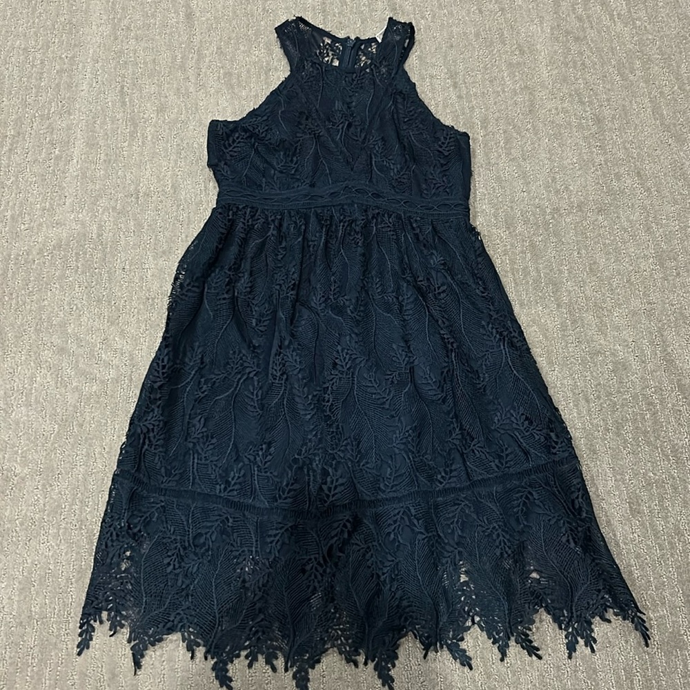 Navy Lace Chelsea 28 overlay dress size 12